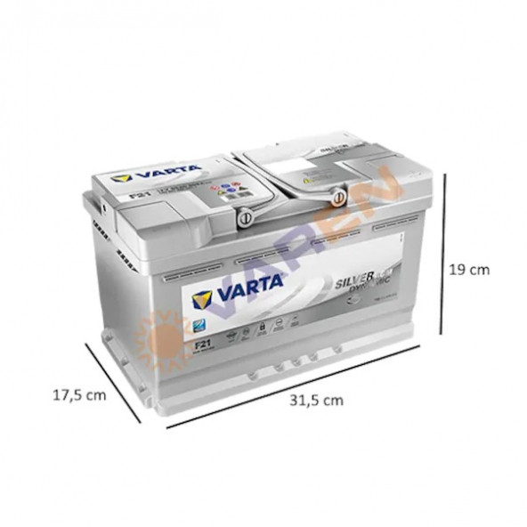 Varta Silver Dynamic F21 Start-Stop AGM 12 V 80 Ah 800 CCA Akü - 2025 - 2
