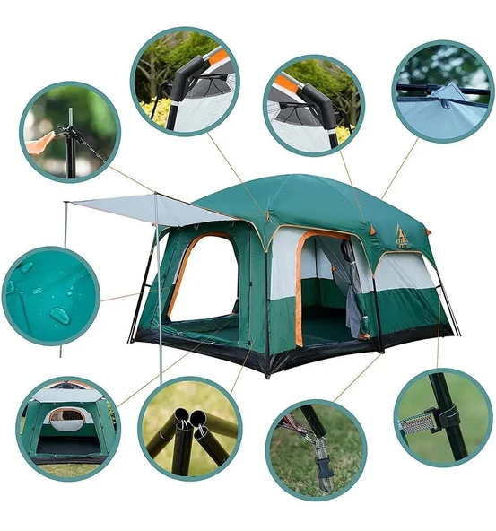 EFSANE KAMP - Medium Kamp Çadırı 1 Oda + 1 Salon - 10 Kişilik - Resim 3