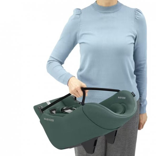 Maxi-Cosi Coral 360 Dönebilir Yatabilir İsofix Bazalı 2'si Bir Arada Ana Kucağı ve Oto Koltuğu Essential Green - 3