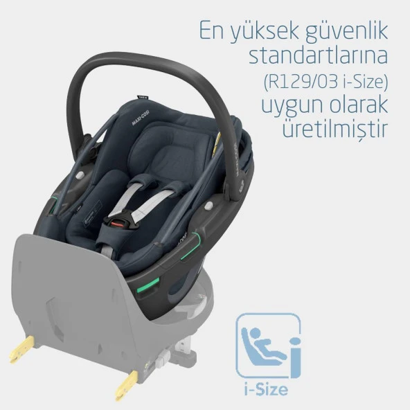 Maxi-Cosi Coral 360 Dönebilir Yatabilir İsofix Bazalı 2'si Bir Arada Ana Kucağı ve Oto Koltuğu Essential Green - 7