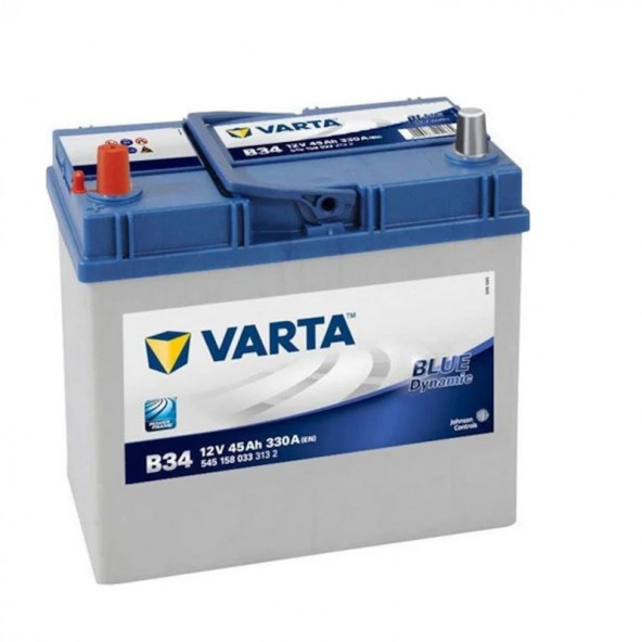 Varta Blue Dynamic B34 Ters Kutup 12 V 45 Ah 330 A(EN) Akü