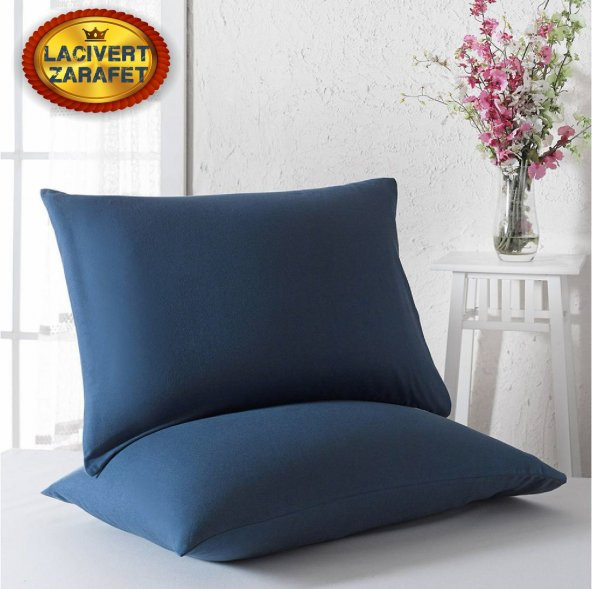 Fermuarlı 2li Lacivert Yastık Kılıfı 50X70 cm - 2
