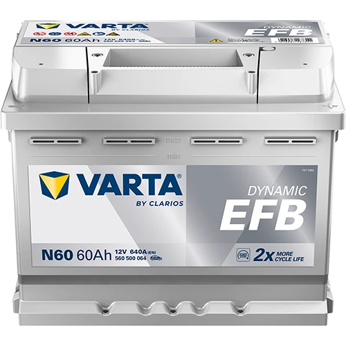 Varta Blue Dynamic N60 Start-Stop EFB 12 V 60 Ah 640 A Akü ürün görseli 1