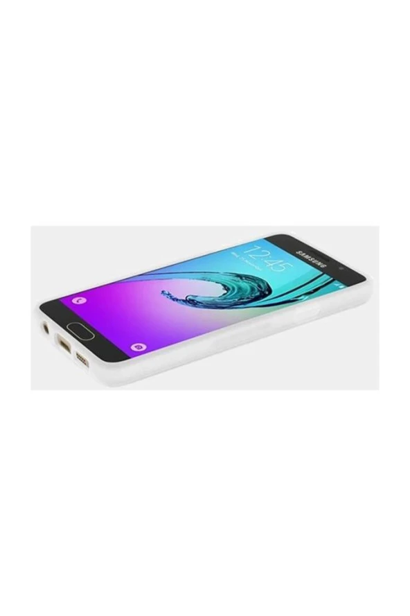 Samsung Galaxy A710F Galaxy A7 (2016)  Kılıf Mat Silikon - Beyaz- (OUTLET) - Resim 2