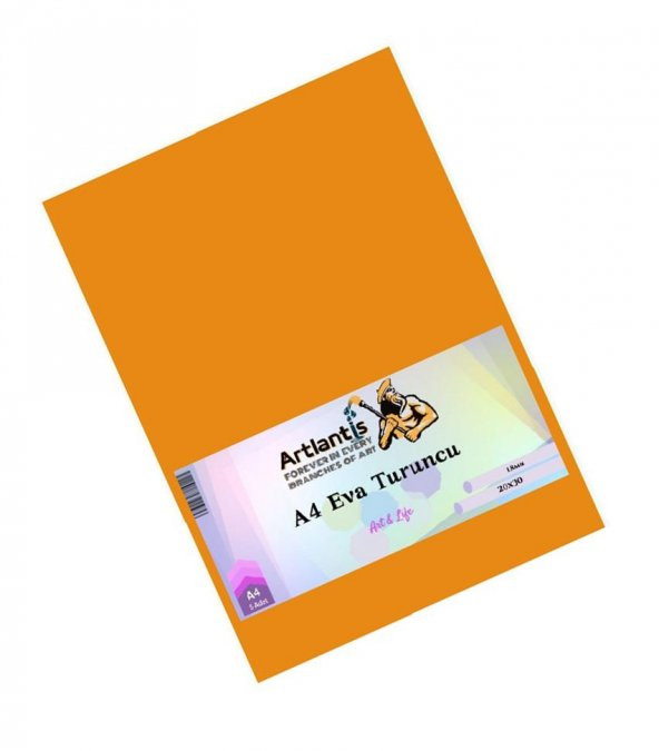 Turuncu Eva A4 20x30 5 Adet Artlantis Eva 20*30