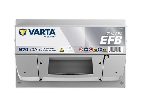 Varta Blue Dynamic N70 Start-Stop EFB 12 V 70 Ah 760 CCA Akü - 2025 - Resim 4