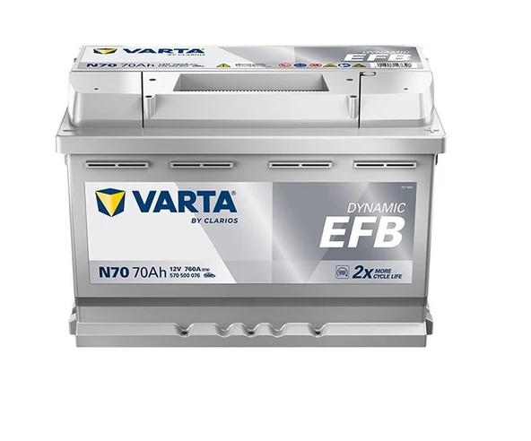 Varta Blue Dynamic N70 Start-Stop EFB 12 V 70 Ah 760 CCA Akü - 2025 - Resim 3