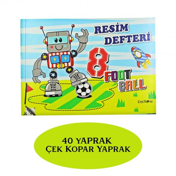 Çınar Uninote Resim Defteri Dikişli Küçük Boy A5 40 Yaprak 1 Adet - 3