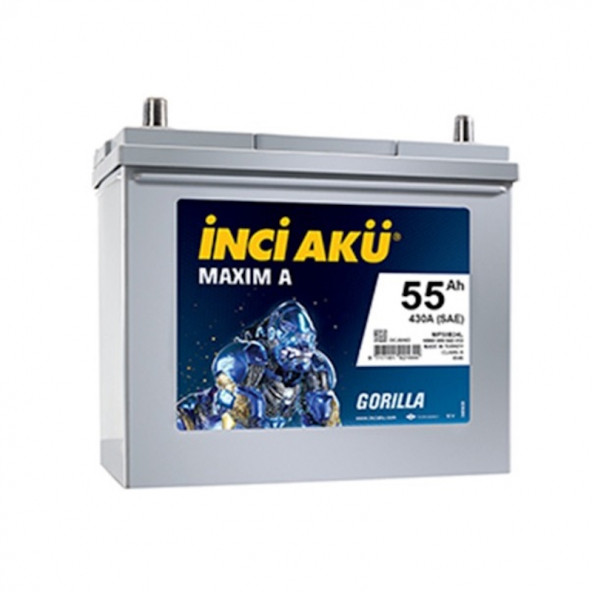 İNCİ 12V 55 AH DAR TİP AKÜ 430 A(EN) - HONDA CIVIC