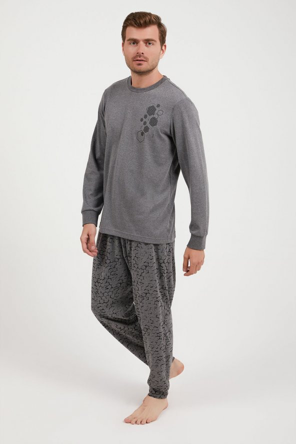 Arnetta Erkek Uzun Kol Pijama Takım 2312 - 3