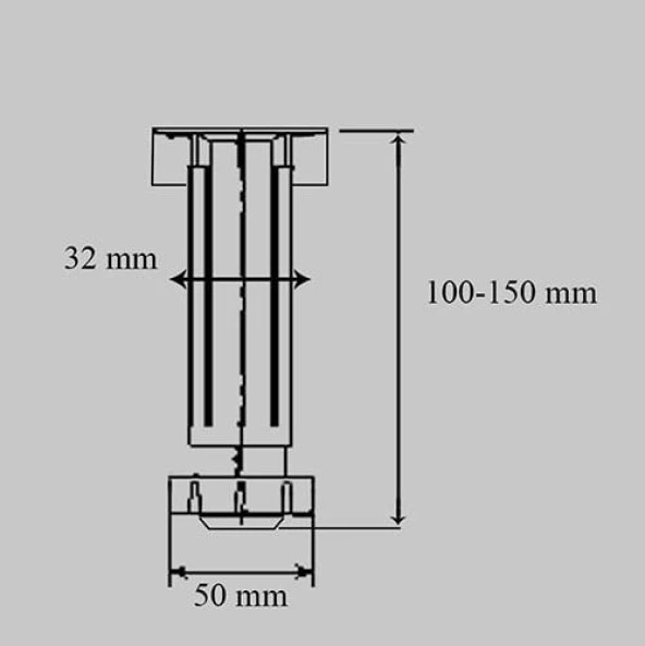 Ayarlı Mutfak Baza Ayağı Plastik Beyaz 10-15cm (4 Adet) - 2