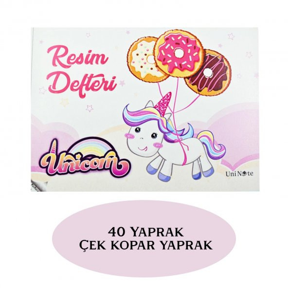 Çınar Uninote Resim Defteri Dikişli Büyük Boy A4 40 Yaprak 1 Adet