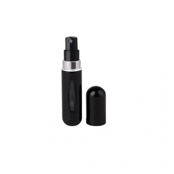 Doldurulabilir Cep Parfüm Şişesi Siyah 5 Ml - 4