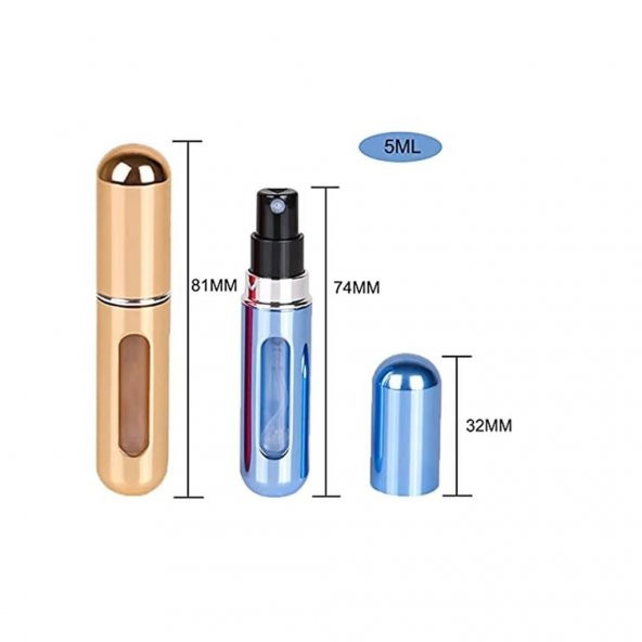 Doldurulabilir Cep Parfüm Şişesi Gri 5 Ml - 3