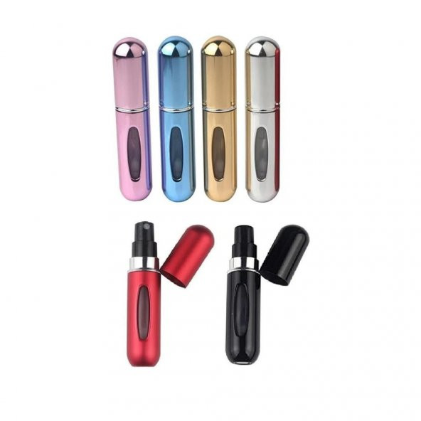 Doldurulabilir Cep Parfüm Şişesi Gri 5 Ml - 4