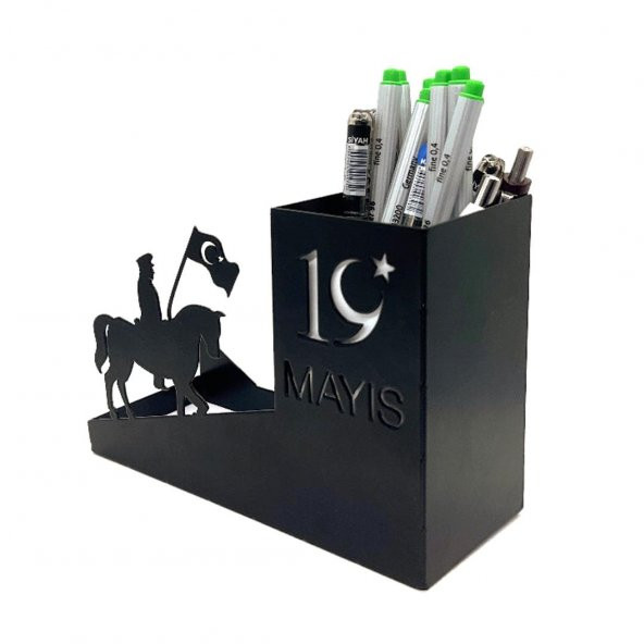 19 MAYIS TEMALI ATATÜRK KALEMLİK SİYAH - 2