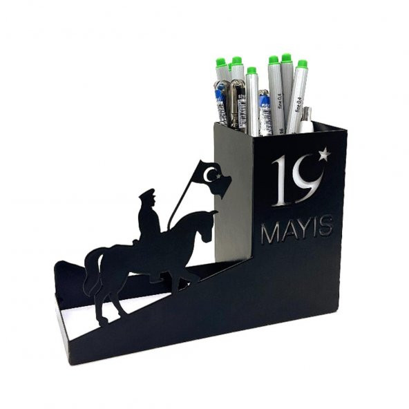 19 MAYIS TEMALI ATATÜRK KALEMLİK SİYAH - 3