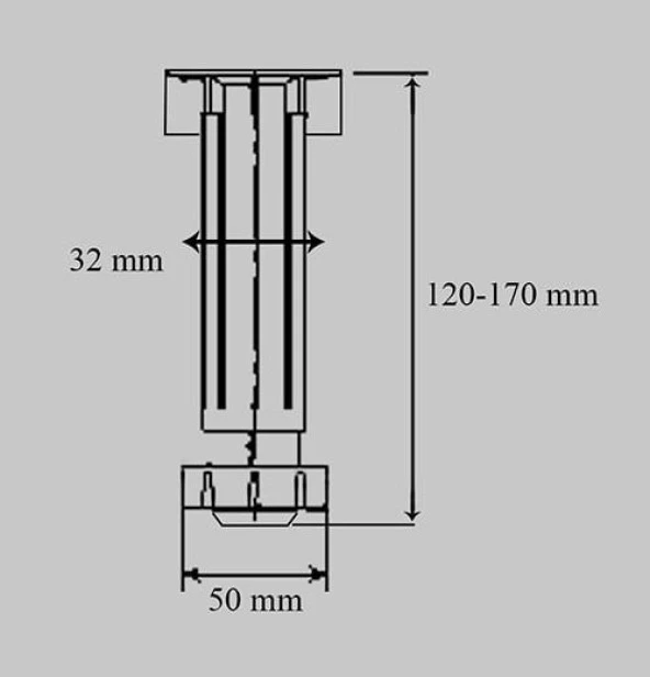Ayarlı Mutfak Baza Ayağı Plastik Beyaz 15-20cm (4 Adet) - 2