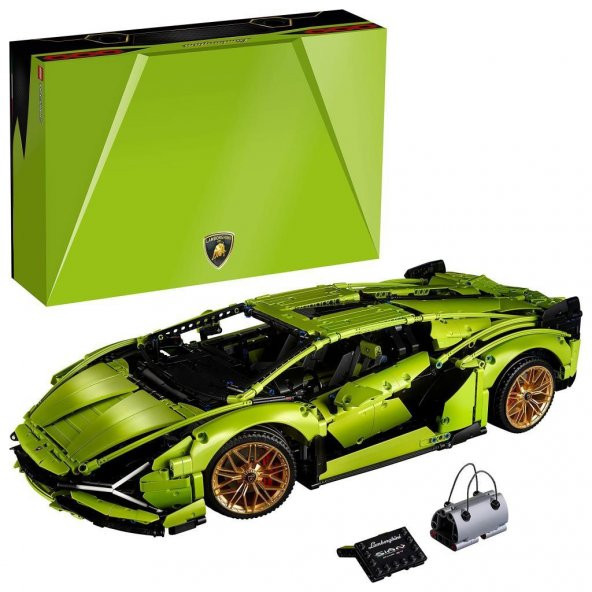 LEGO® Technic Lamborghini Sián FKP 37 (42115) Model Araba Yapım Seti, Etkileyici Sián FKP 37’yi Yapın ve Sergileyin (3696 Parça)