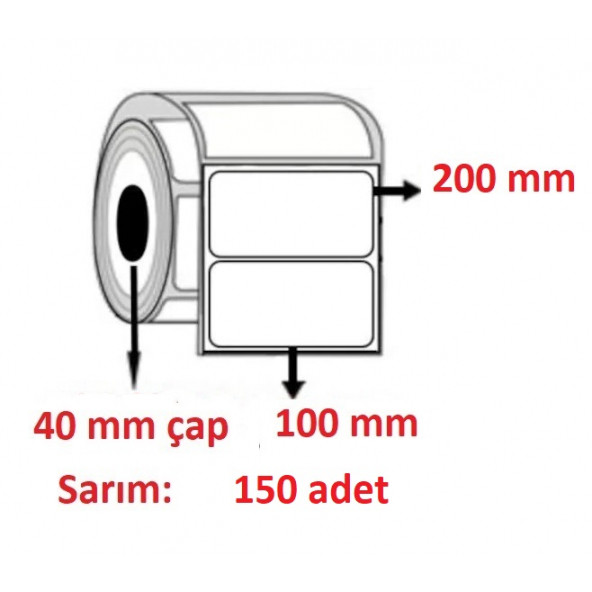 100X200 PVC ŞEFFAF ETİKET ( 150 li )