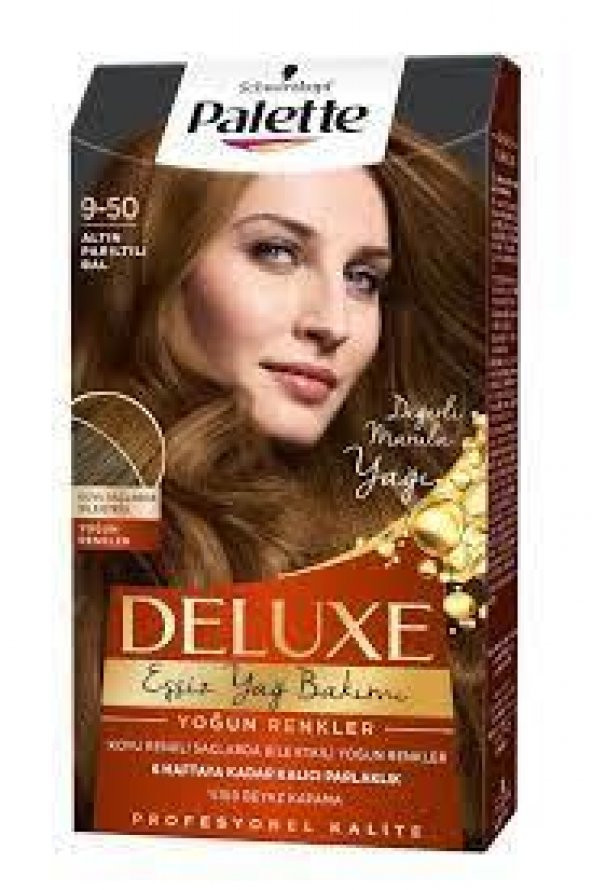 Palette Deluxe Kit Saç Boyası  9-50 Altın Parıltılı Bal