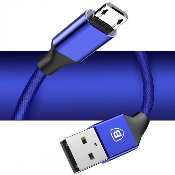 Baseus CAMYW-A13 Yiven Micro USB 1 Metre Şarj Kablosu Mavi - Resim 4