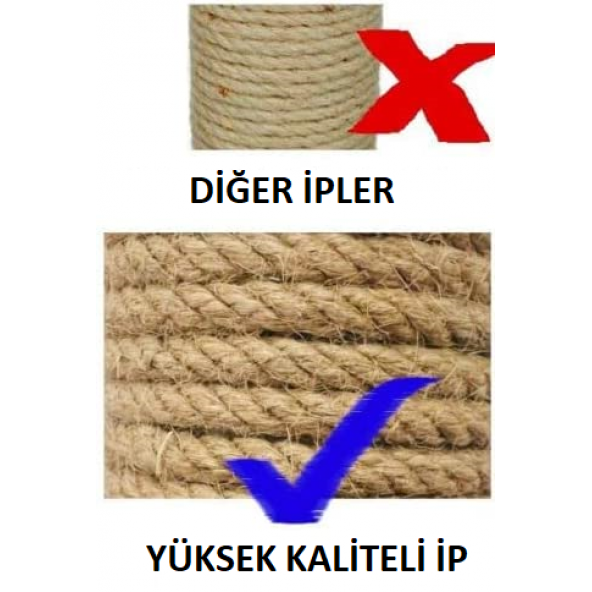 OKYA PETSHOP KEDİ TIRMALAMA TAHTASI-42 CM GRİ - 2