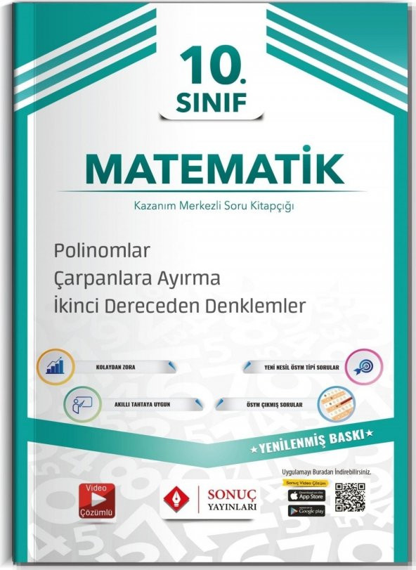 Sonuç Yayınları 10.sınıf Polinomlar Çarpanlara Ayırma, Iı. Derece