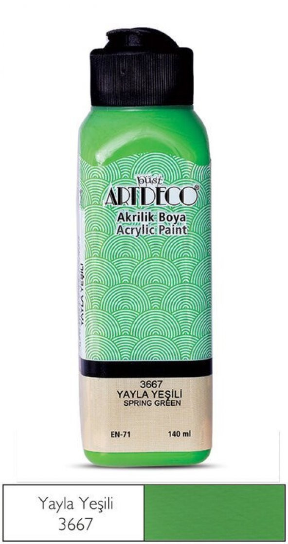 Artdeco Yeni Formül Akrilik Boya 140 ml 3667 Yayla Yeşili ürün görseli 1