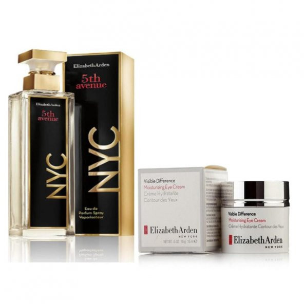 Elizabeth Arden Nemlendirici Göz Kremi 15ML+Elizabeth Arden 5th Avenue NYC EDP Parfüm 125ML 2li Set