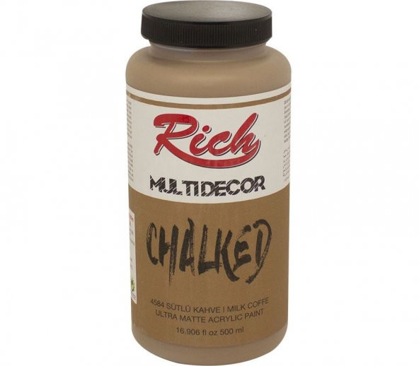 Rich Multi Decor Chalked Akrilik Boya 500ml. 4584 SÜTLÜ KAHVE ürün görseli 1