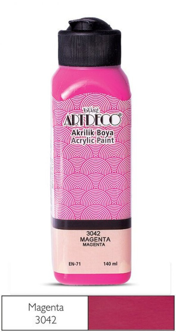 Artdeco Yeni Formül Akrilik Boya 140 ml 3042 Magenta ürün görseli 1