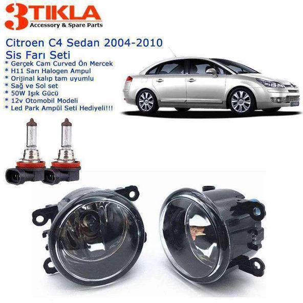 Citroen C4 2004-2010 Sis Farı Set Oem: 8200074008