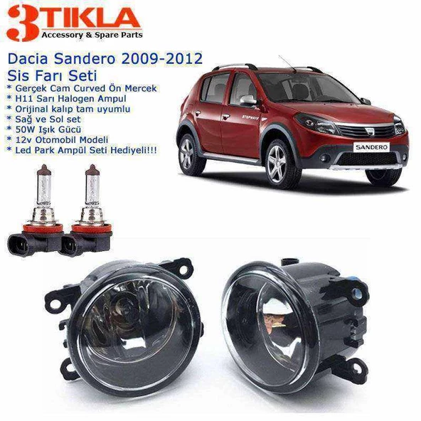 Dacia Sandero 2009-2012 Sis Farı Set Oem: 8200074008