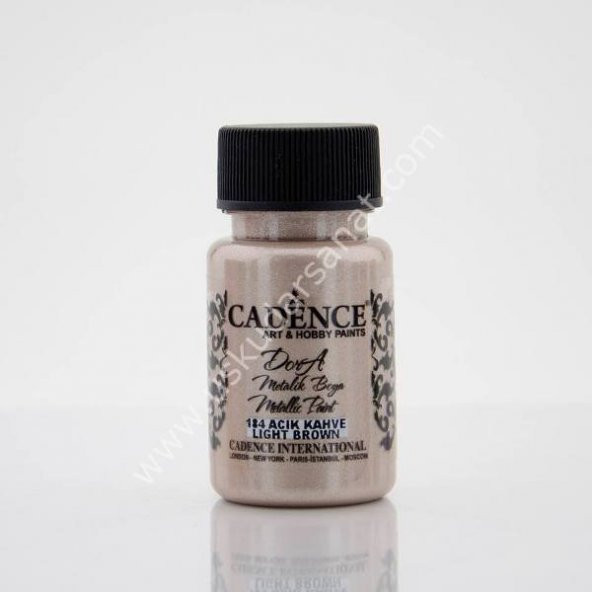 Cadence Dora Metalik Boya 50ml 184 Açık Kahve