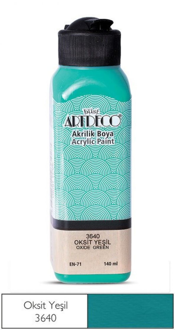Artdeco Yeni Formül Akrilik Boya 140 ml 3640 Oksit Yeşil ürün görseli 1
