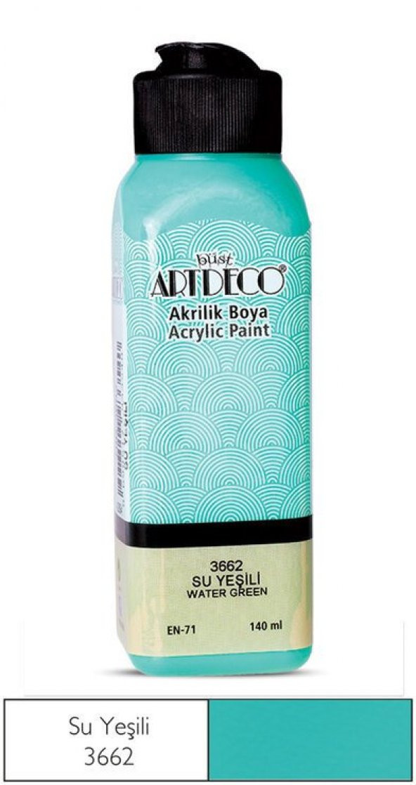 Artdeco Yeni Formül Akrilik Boya 140 ml 3662 Su Yeşili ürün görseli 1
