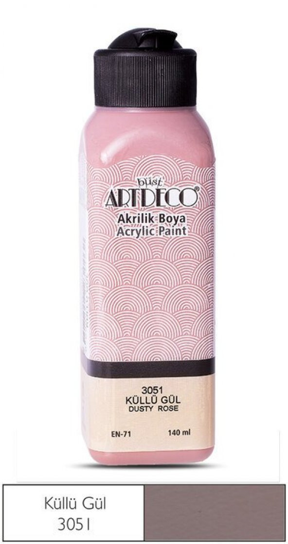 Artdeco Yeni Formül Akrilik Boya 140 ml 3051 Küllü Gül - 1