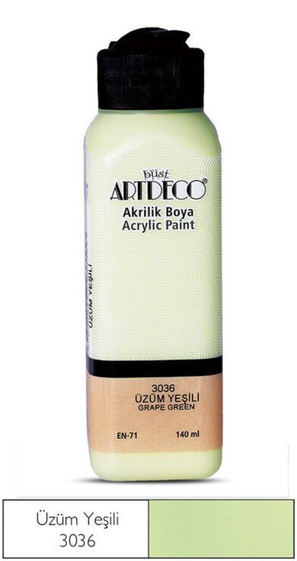 Artdeco Yeni Formül Akrilik Boya 140 ml 3036 Üzüm Yeşili ürün görseli 1