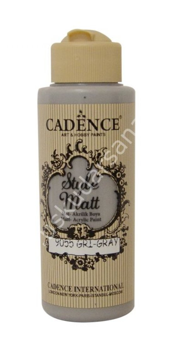 Cadence Style Matt Akrilik Boya 120ml 9055 Gri Gray - 1