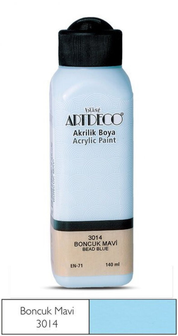 Artdeco Yeni Formül Akrilik Boya 140 ml 3014 Boncuk Mavi