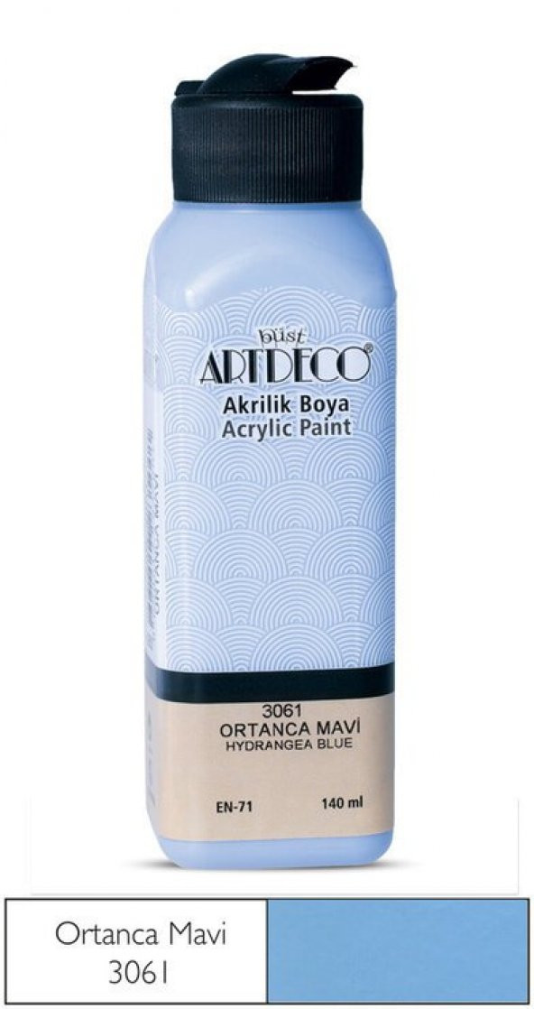Artdeco Yeni Formül Akrilik Boya 140 ml 3061 Ortanca Mavi ürün görseli 1