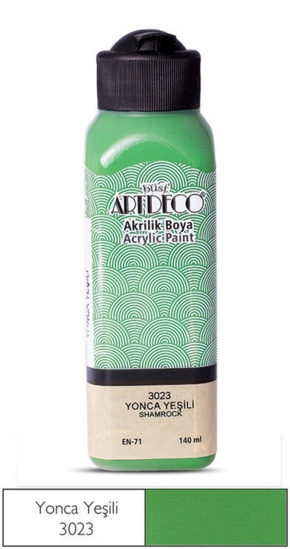 Artdeco Yeni Formül Akrilik Boya 140 ml 3023 Yonca Yeşili ürün görseli 1