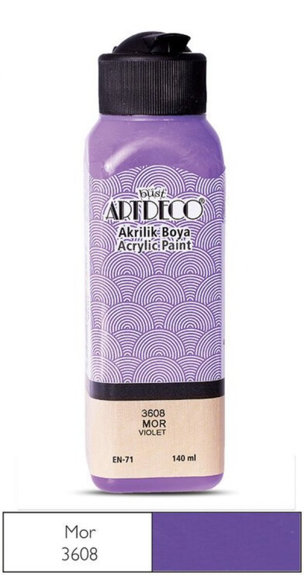 Artdeco Yeni Formül Akrilik Boya 140 ml 3608 Mor ürün görseli 1