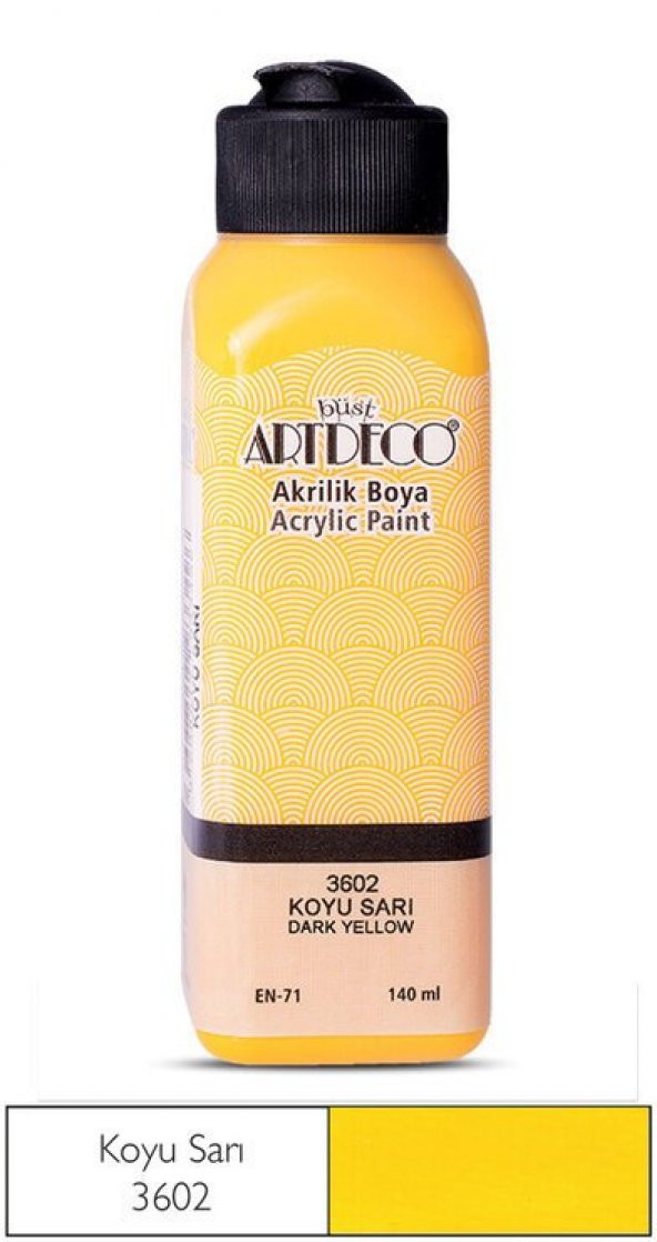 Artdeco Yeni Formül Akrilik Boya 140 ml 3602 Koyu Sarı ürün görseli 1