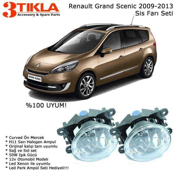 Renault Grand Scenic 2009-2013 Sis Farı Seti Oem:261500097R