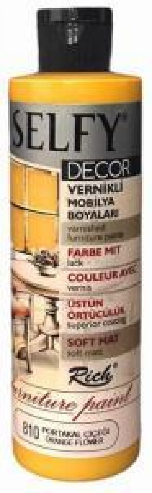 Rich Selfy Decor Vernikli Boya 240cc Portakal Çiçeği 810 ürün görseli 1