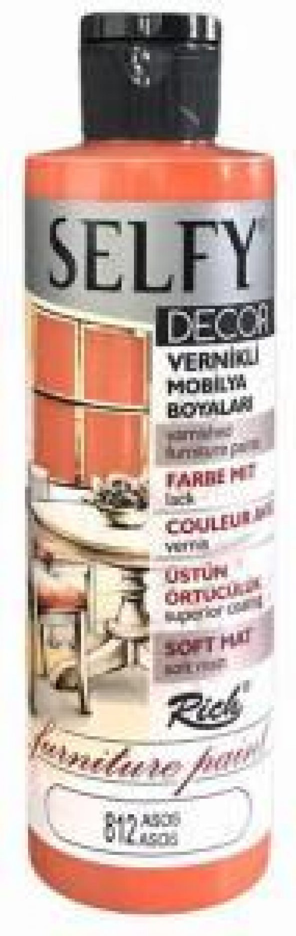 Rich Selfy Decor Vernikli Boya 240cc Asos 812 ürün görseli 1
