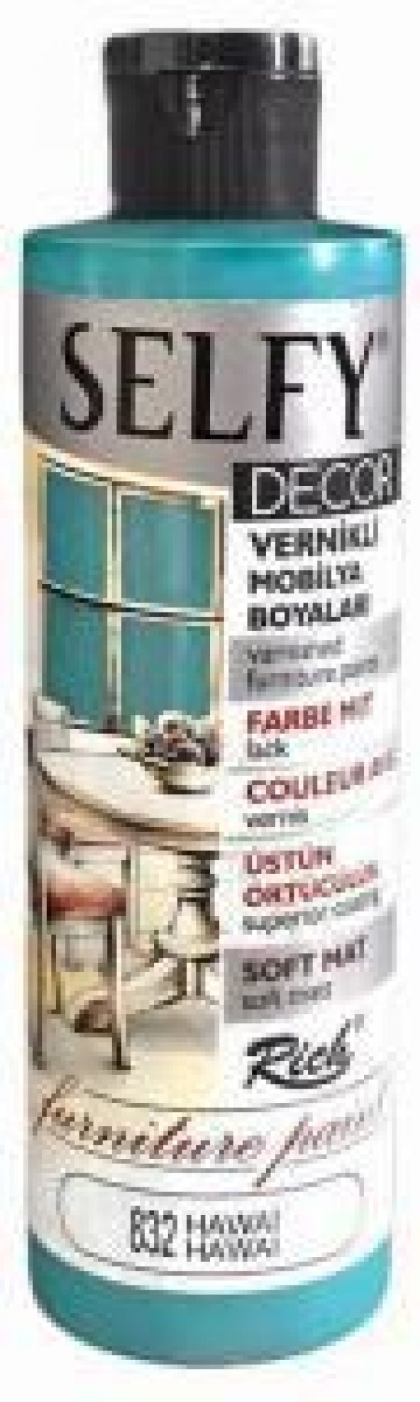 Rich Selfy Decor Vernikli Boya 240cc Hawai 832 ürün görseli 1