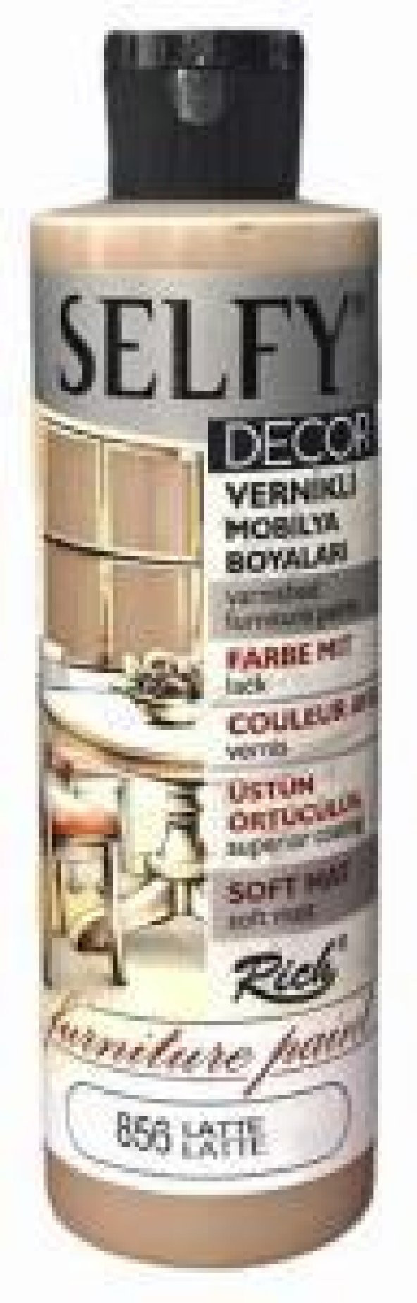 Rich Selfy Decor Vernikli Boya 240cc Latte 856 ürün görseli 1